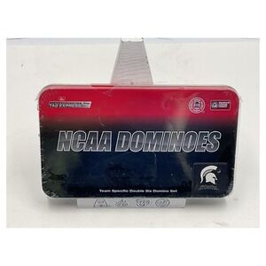 Michigan State Spartans NCAA Double Six Domino Set Rico Industries New Tin